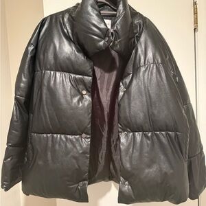 Vigoss Shiny Black Puffer Jacket